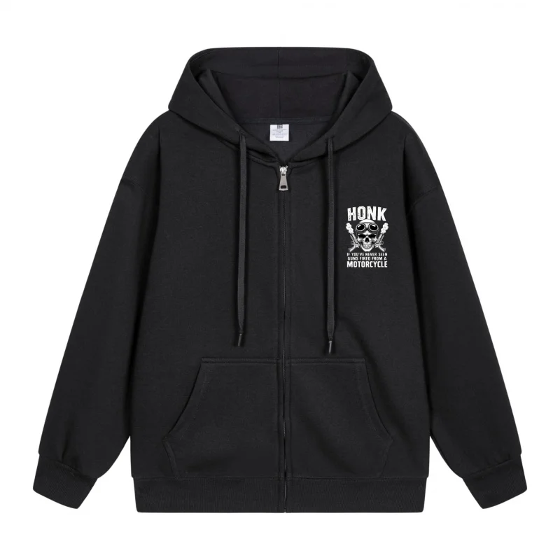 

Men's Zip-Up Hoodie Black Hoodie With Skull Design Halloween in 2025 Casual Couples’ Style Halloween Theme Halloween Party Outf