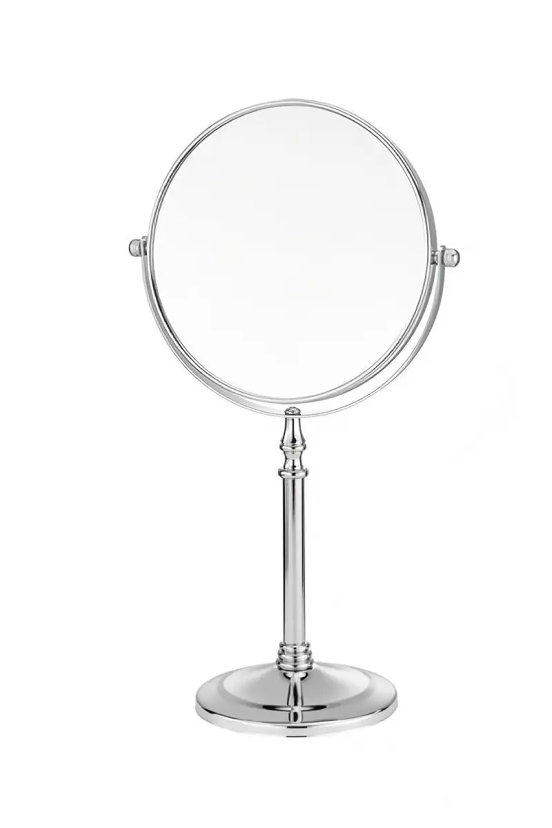 Dual-Sided Magnifying Makeup Mirror 8 Inch - Solid Metal Vanity Mirror  for Bathroom  Bedroom Dresser and Desktop