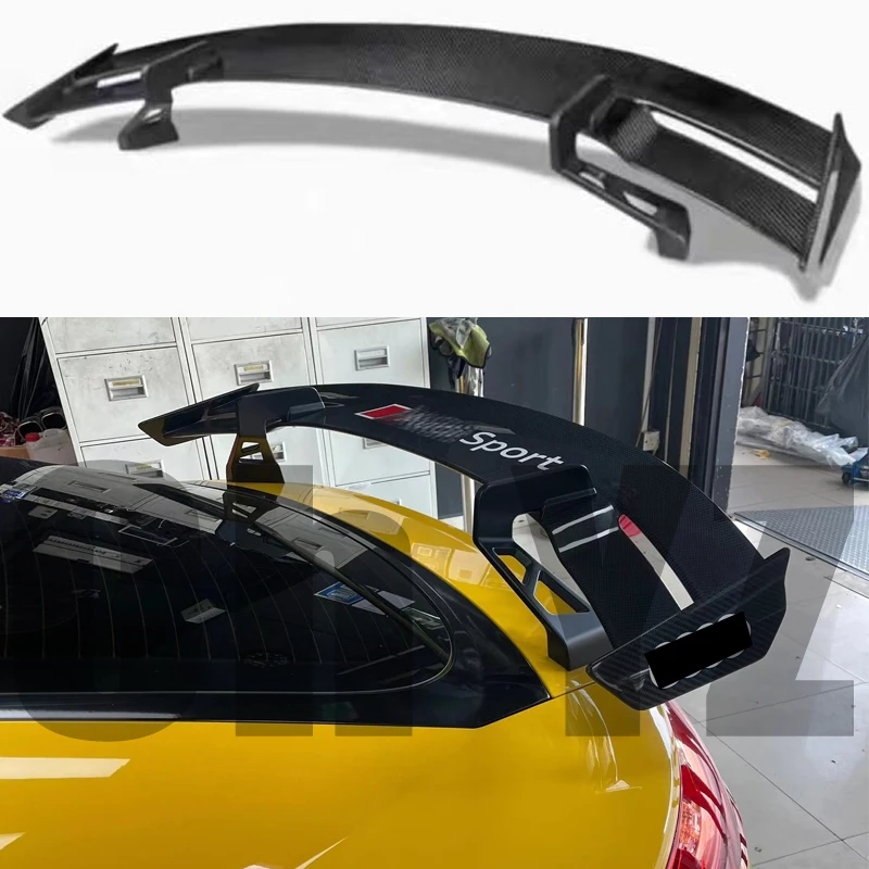 Dla Audi Tt Tts Ttrs R8 V8 MK3 Mk2 Spoiler z włókna węglowego tylna owiewka bagażnika