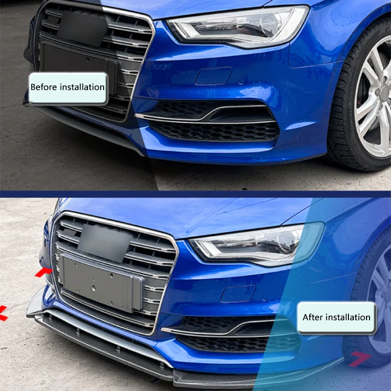High Quality Front Bumper Front Shovel Front Lip Corner Surround Car Sticker Modification Parts For Audi A3 S3 8V 2013-2016