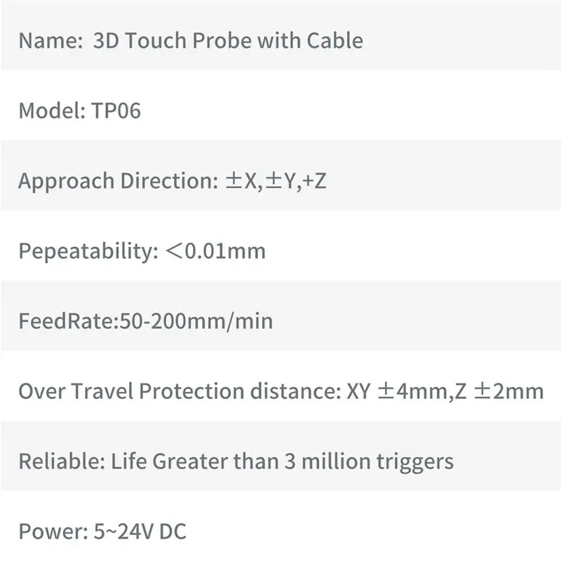 ~【A564Z】CNC Latest V6 Anti-Roll 3D Touch Probe Edge Finder to Find the Center Desktop CNC Probe Compatible with and Grbl A
