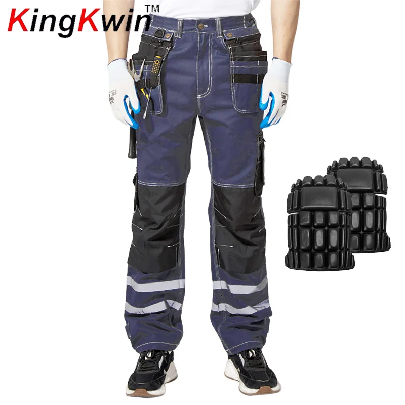 100% cotton work Pants with Knee Pads for Construction Carpenter Working trousers