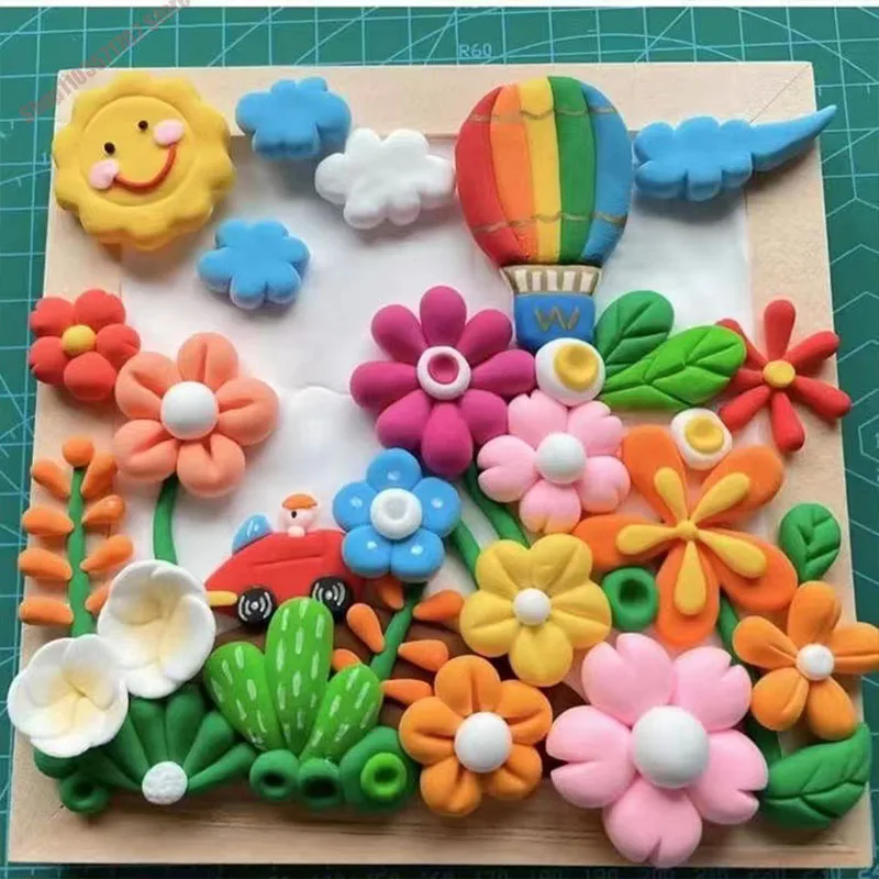 

Handmade Kindergarten Colored Clay Set Morning Light Ultra Light Clay Safe and Non toxic 36 Colors Children's Clay Rubber Clay