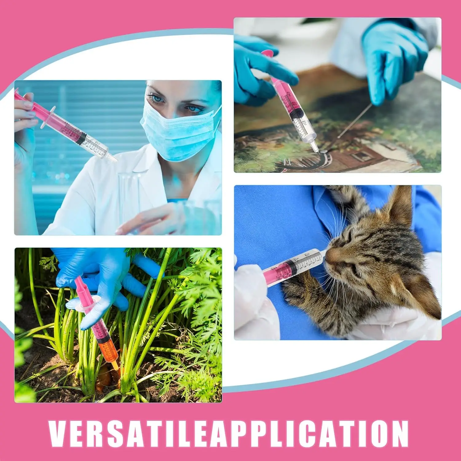 Jeringas de plástico de 20 piezas, 10ml, con tapa, recarga de líquido sin aguja, herramientas dispensadoras de medición, alimentación de mascotas sellada individualmente