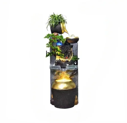 

Large rockery flowing water fountain living room decoration lucky feng shui wheel entrance floor ornament