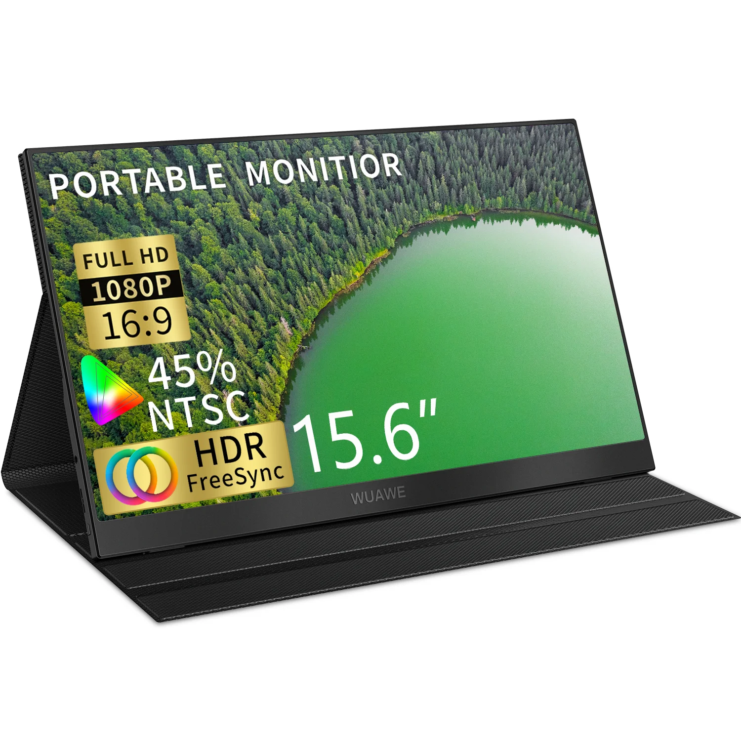 Factory Direct 15.6 inch Portable Monitor, 1080P 72% NTSC USB C HDMI Travel Monitor for Laptop, External Second Computer Monitor