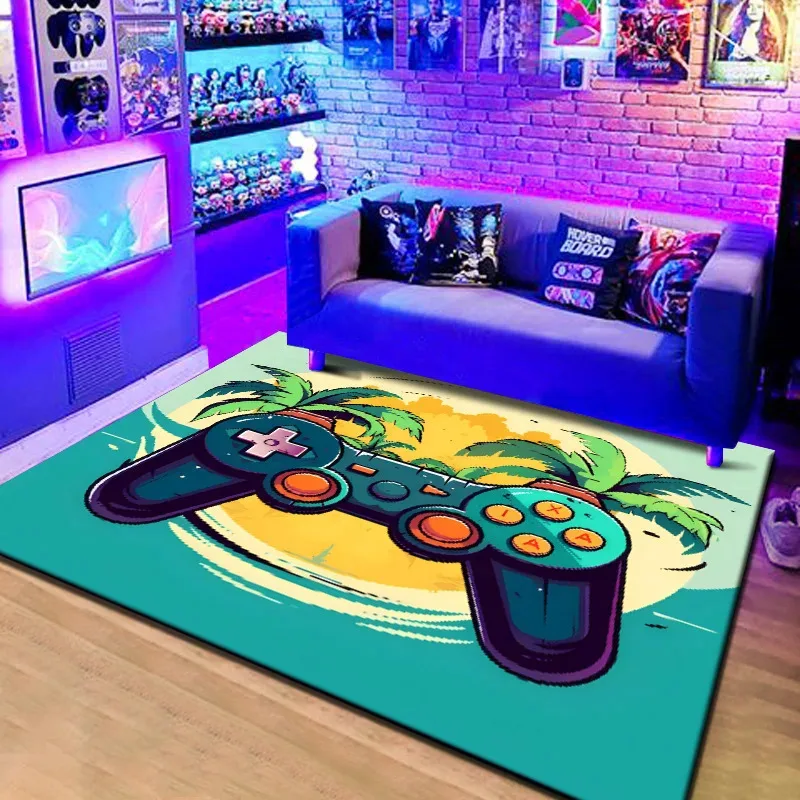 

VIKAMA 3D игровая консоль, игровая ручка, игровая комната, спальня, тема отеля, грязеотталкивающие коврики, моющиеся коврики для ног, нескользящие