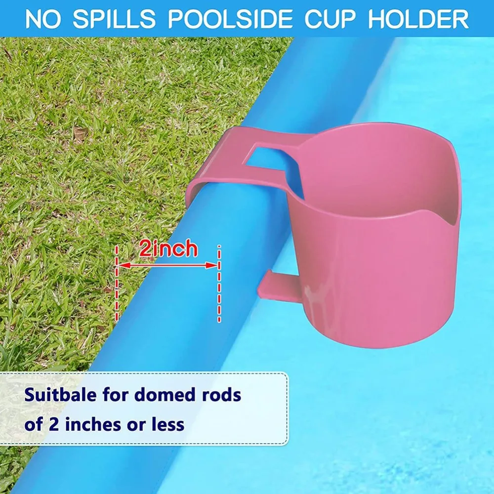 1-4PCS Poolside Cup Holder for Above Ground Pools Pool Drink Holders for Party for Tumblers Drink Bottles Boat & Patio Outdoor view 6