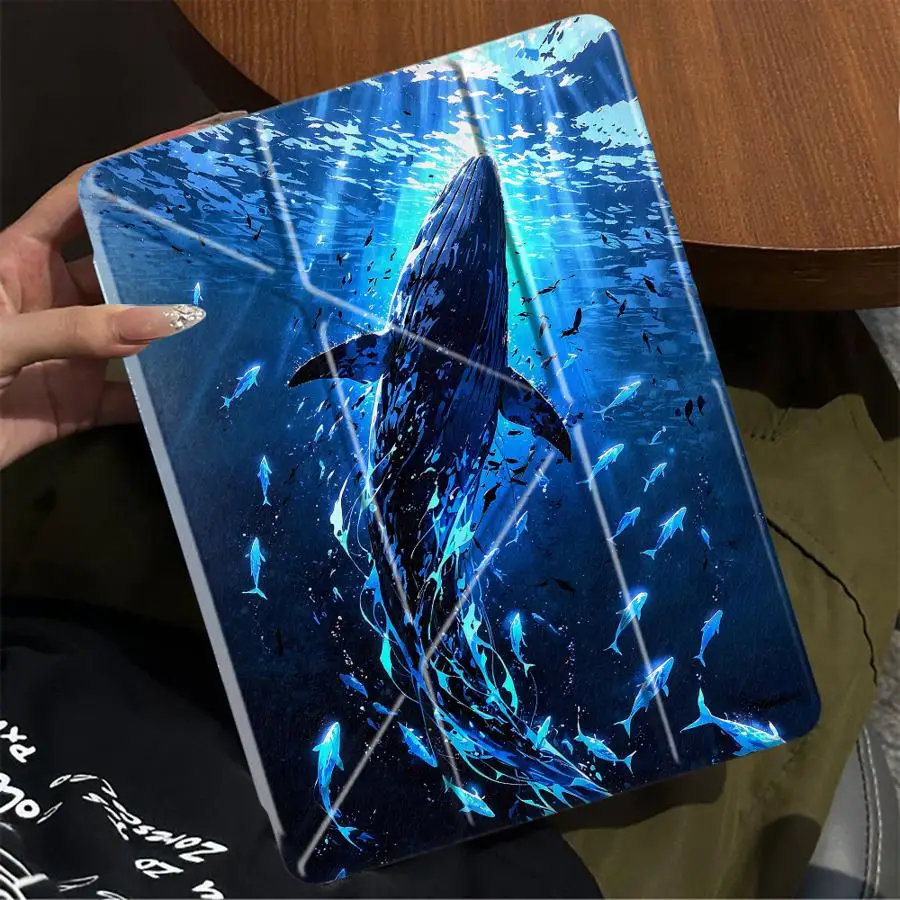 Underwater Ocean Aesthetic Tablet Case For iPad Pro 11th 10th 9th 8th 7th 12.9inch Pro 2025 Mini 6 7 Air 4 5 M3 M2 1 2 M4 11inch