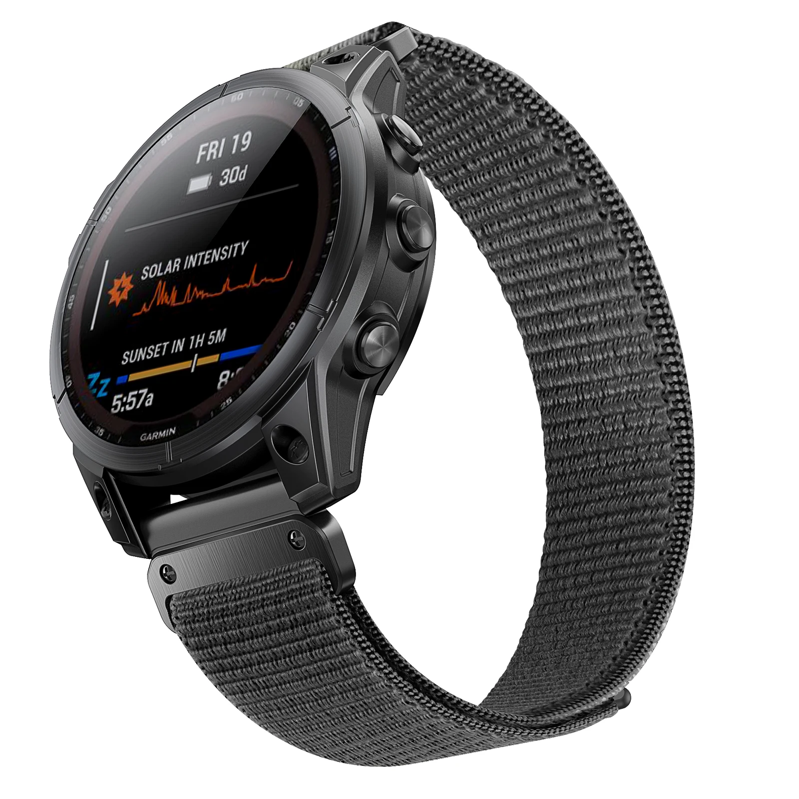 Muñequera repuesto de nailon de liberación rápida para Garmin Fenix 7X 6X Pro 5xsaludable: MadeNylon Band Fenix 7 6 955 Instinct 22mm 26mm