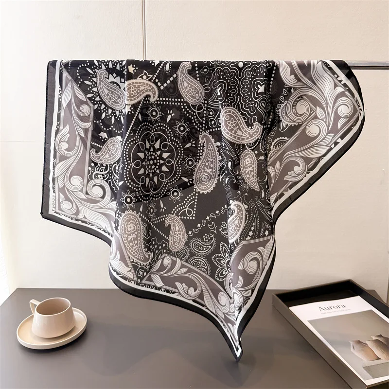 Роскошный дизайнерский шелковый квадратный шарф, женский атласный богемный шаль с принтом пейсли, шейный платок, гладкие шарфы, бандана, Hjiab, платок Роскошный дизайнерский шелковый квадратный шарф, женский атласный богемный шаль с принтом пейсли, шейный платок, гладкие шарфы, бандана, Hjiab, платок