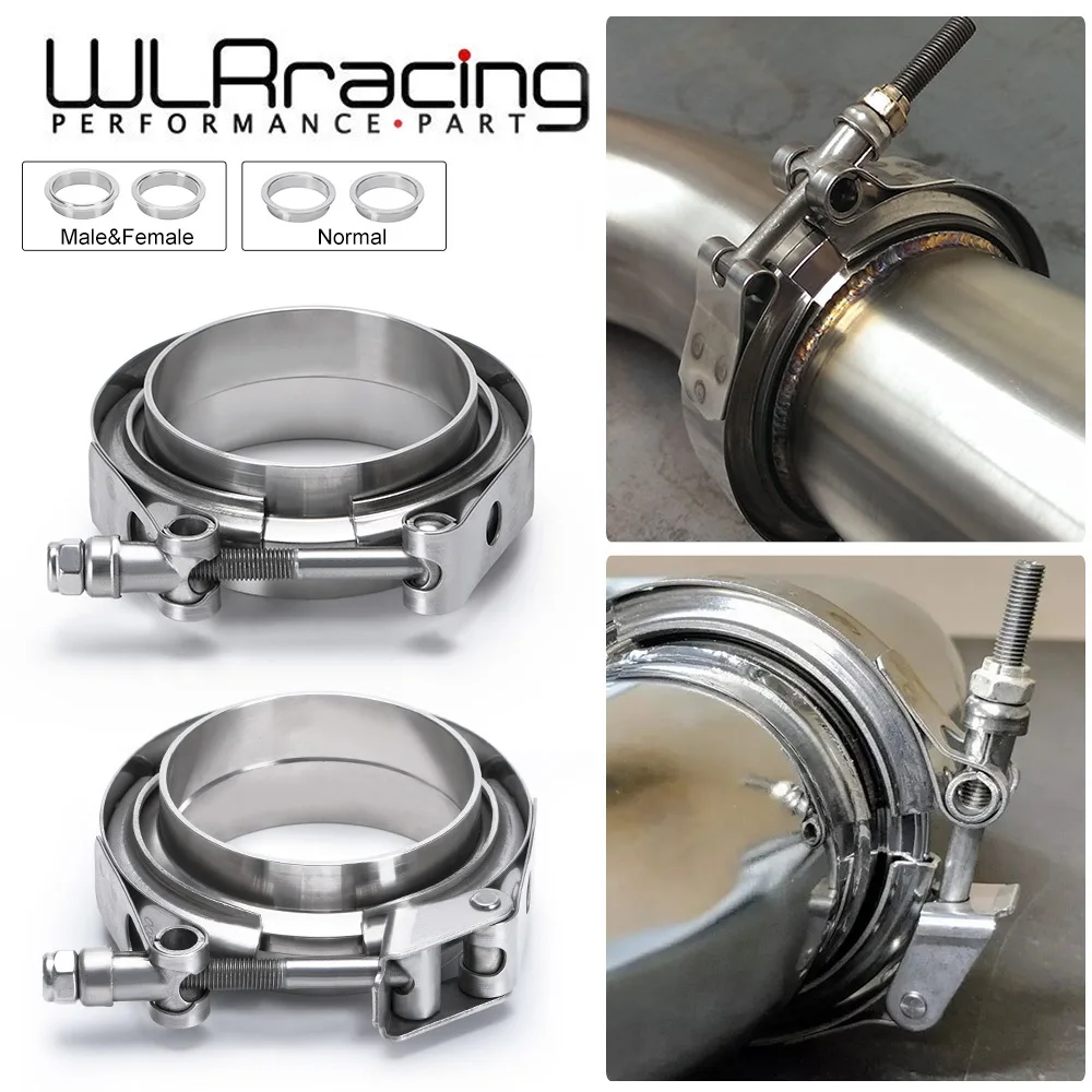 

2" 2.5" 3" 3.5" 4" Stainless Steel Car V-band Male Female Exhaust Flange Vband Clamps V band Clamp Kit V-Band Muffler Clamp