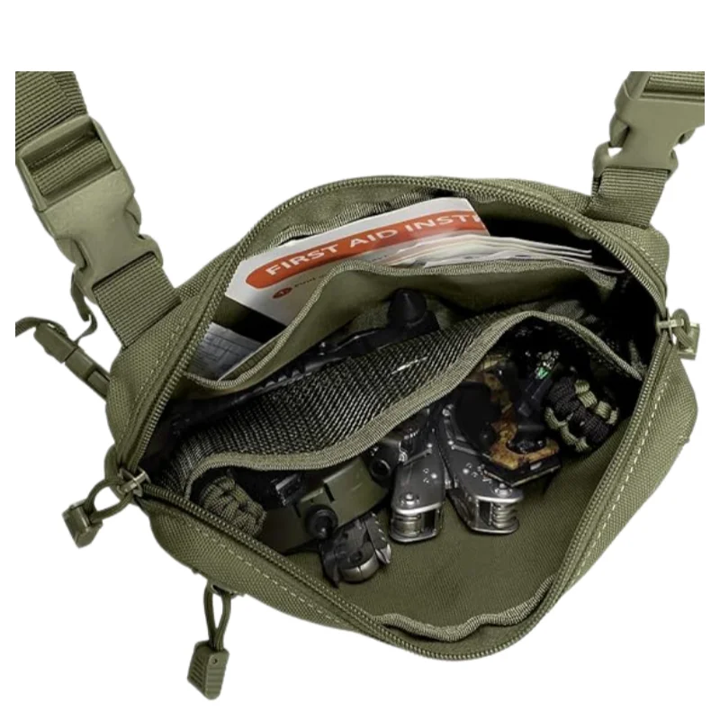 Military Tactical Chest Rig Bag Unisex Adjustable Fanny Pack Multi-Functional Molle Tool Pouch Shoulder Bag Tactical Vest Bag - view 5