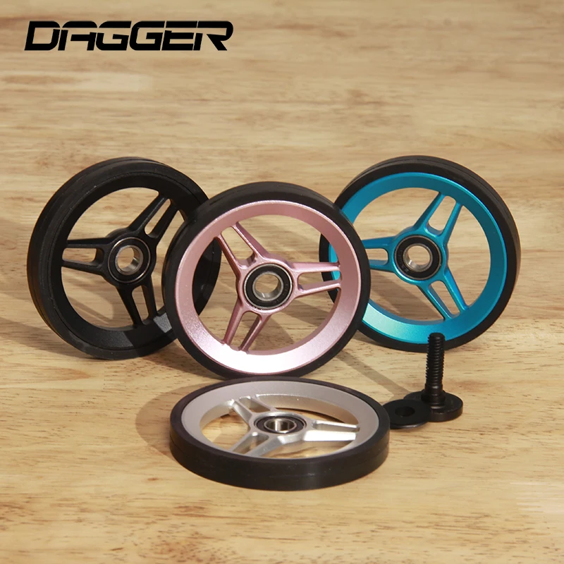 Suitable for Brompton folding bicycle aluminum alloy Peilin easy to move wheels, push wheel pline ultra light