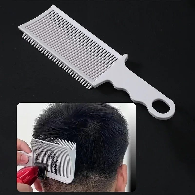 Peines de peinado degradado para hombre, 1 piezas, corte de pelo superior plano, diseño de arco, posicionamiento curvo, cortadora de pelo,