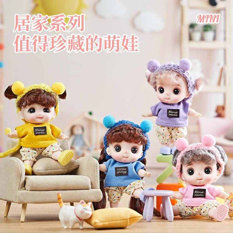 12cm Mini Enamel Chasing Dream Girl Fashion Toy Changing Doll Simulation Bapyrene Princess Variable Posture