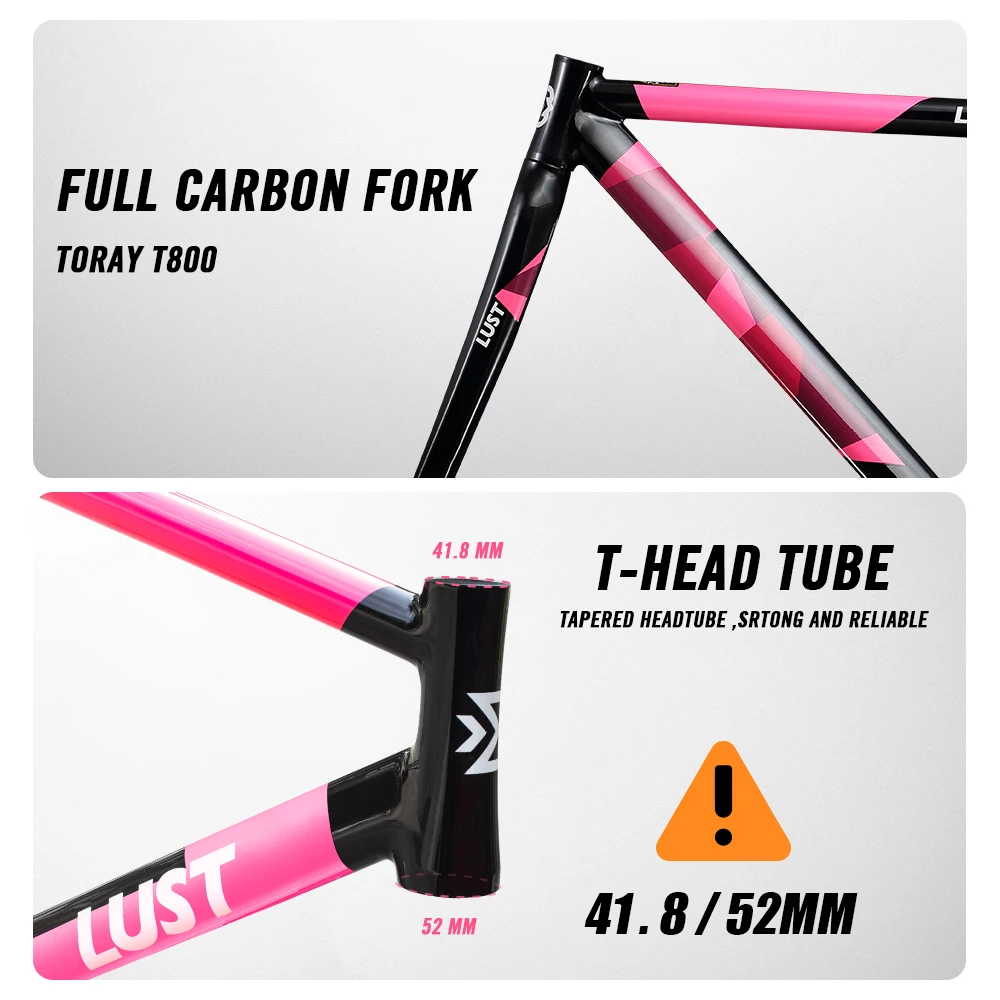 LEXON LUST Bike Frame Superlight AL7005 Triple Butted Track Single Speed Road Bike Fork Light For Bicycle Frame Cycling Parts