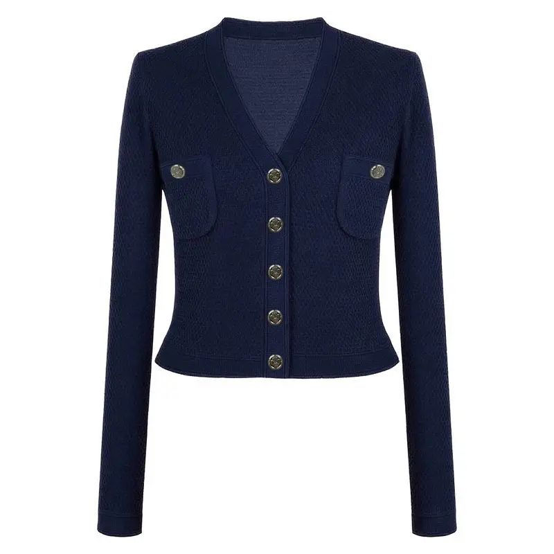 

High-Quality Women's Knitted Long Sleeve Top Outerwear Set Elegant Style Summer New Arrival Slimming Effect Ladylike Look