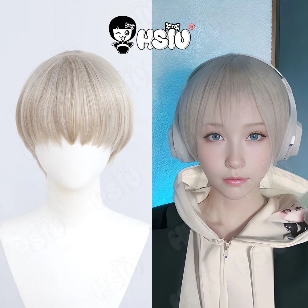 WIND BREAKER Cosplay Wig HSIU 30CM Linen Blond Blend silver Short Hair Heat Resistant Synthetic Wig Anim WIND BREAKER Wig