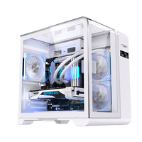 Lovingcool custom gaming PC bag tempered glass mid-tower MATX desktop PC gaming bag with LCD temperature display