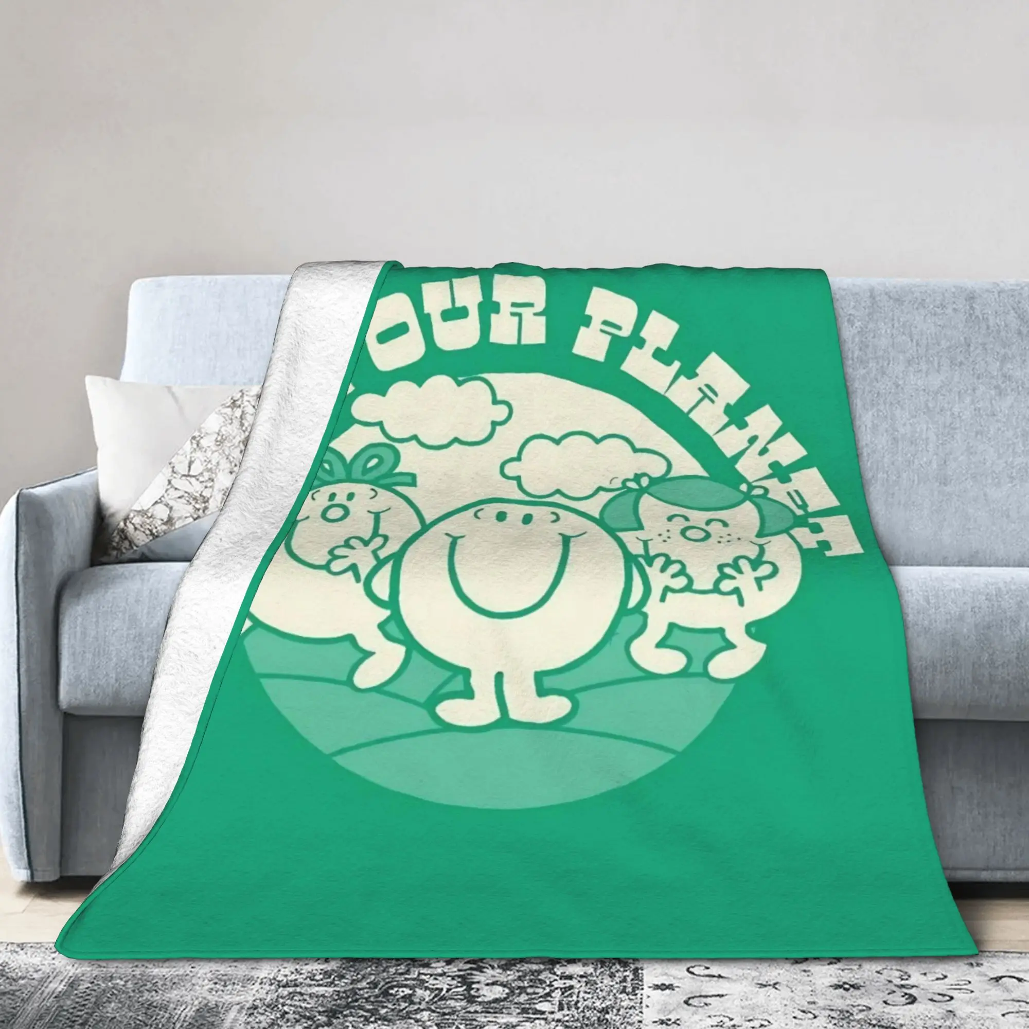M-Mr M-Men L-Little M-Miss LOVE OUR PLANET Blanket Coral Fleece Plush Portable Ultra-Soft Throw Blanket for Sofa Couch Rug Piece