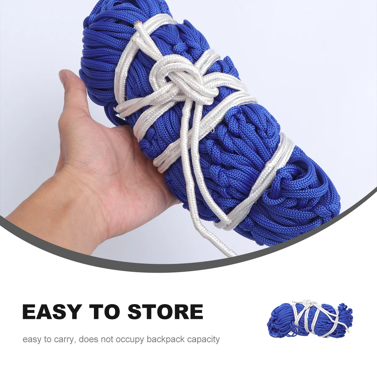 

Portable Outdoor Hammock Blue Nylon Camping Hanging Hammock Suitable for Park Backyard Mountain