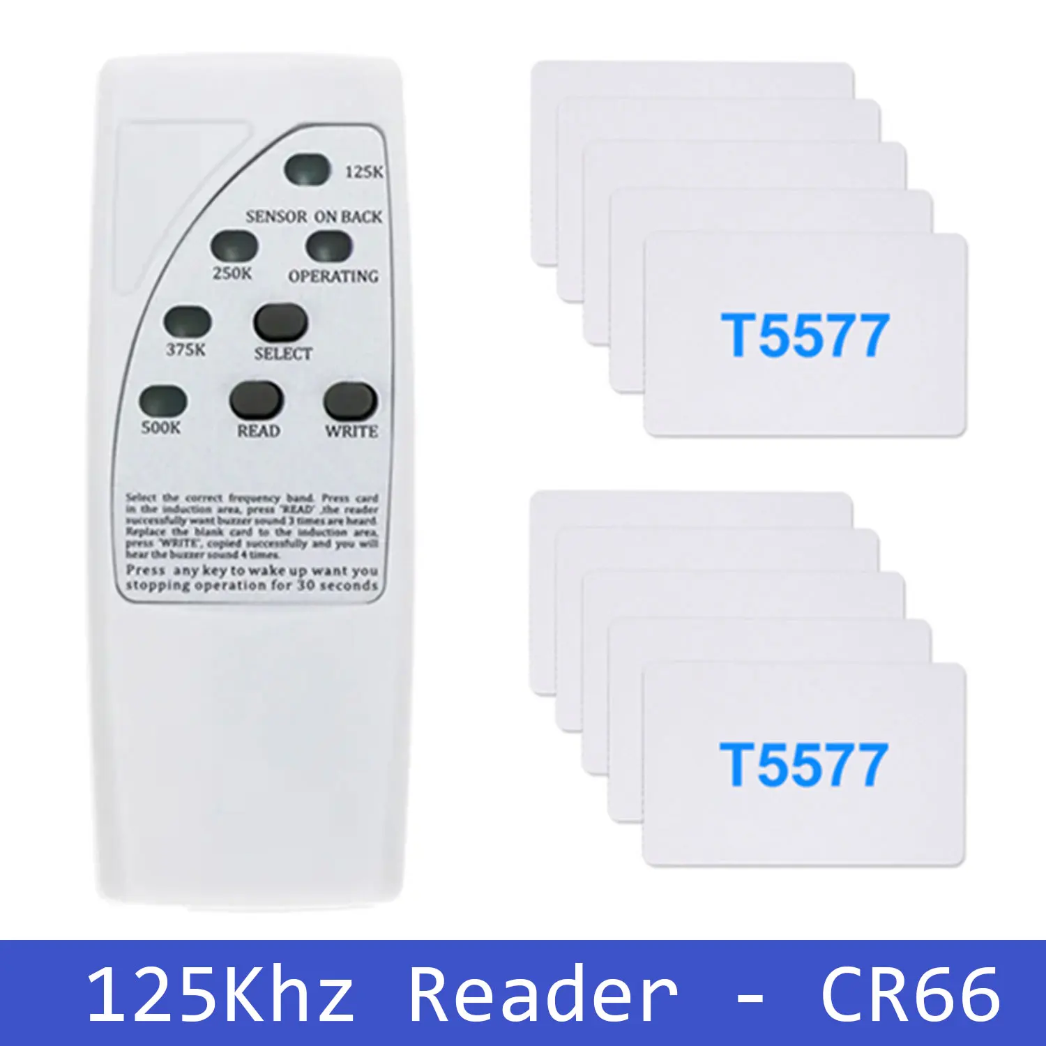 Handheld RFID Smart Chip Reader 125Khz T5577 Token Copier EM4305 Tag Clone Duplicator TK4100 Badge Writer EM4100 Key Programmer