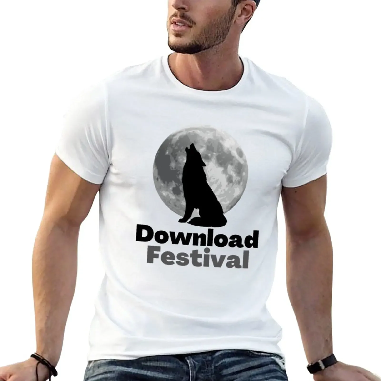 New Download Festival T-Shirt oversized t shirt korean fashion anime clothes Blouse tshirts for men