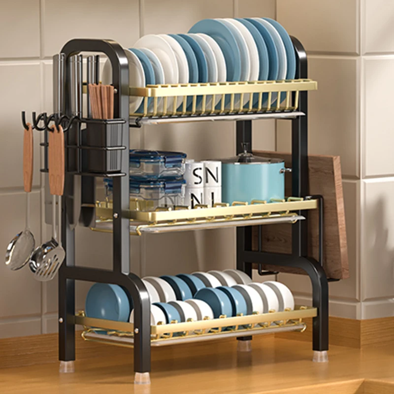 

черный многоуровневый слив для посуды, сушилка для посуды, слив для посуды, большой нержавеющий слив для посуды с подставкой для кухонной утвари