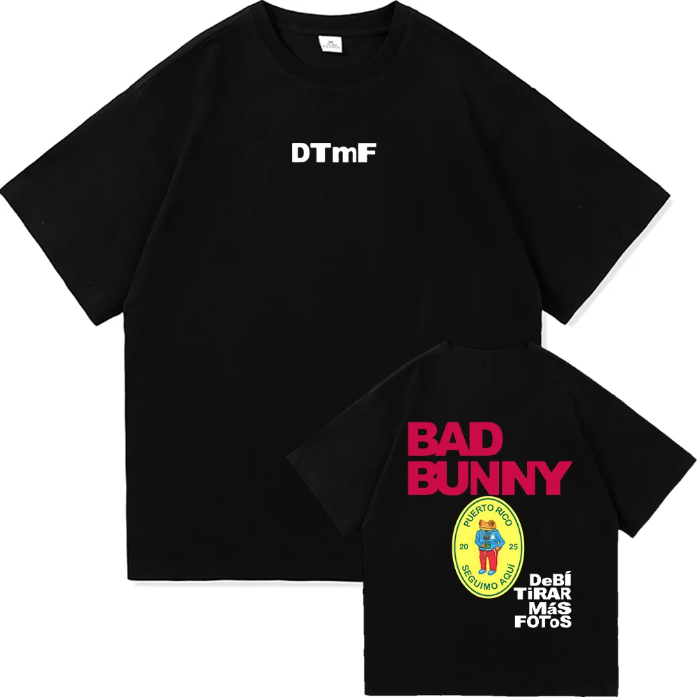 DTMF Debí Tirar Más Fotos Bad Bunny T Shirt Moda Homens Vintage