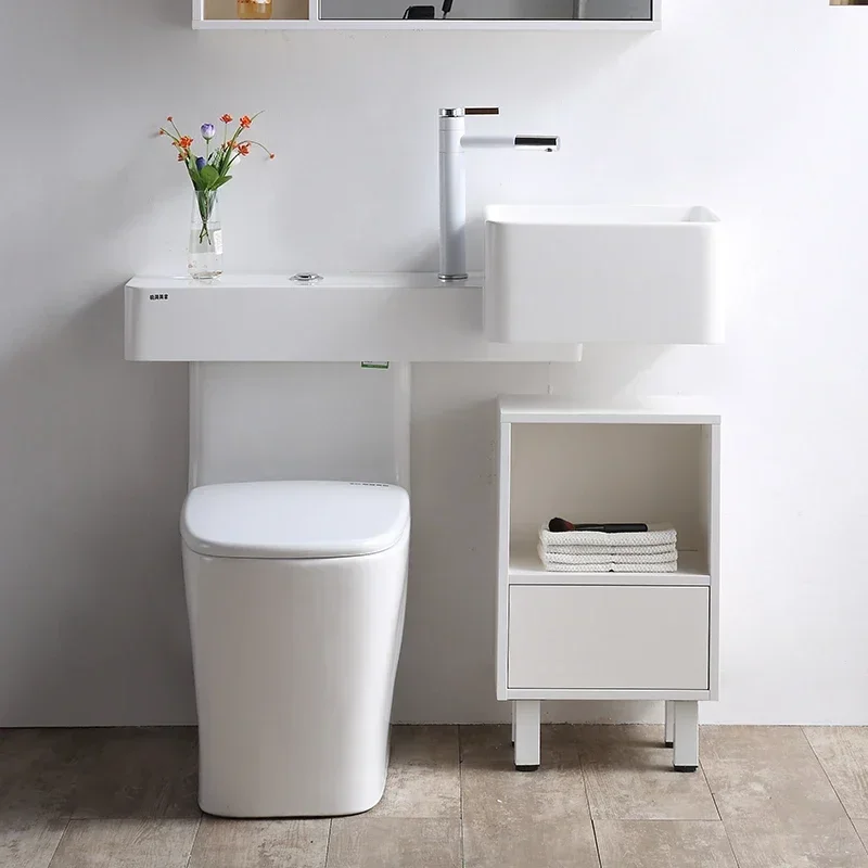 One-Piece Closet Small Apartment Wash Basin Integrated Wash Inter-Platform Basin Sink Wash Basin with Toilet