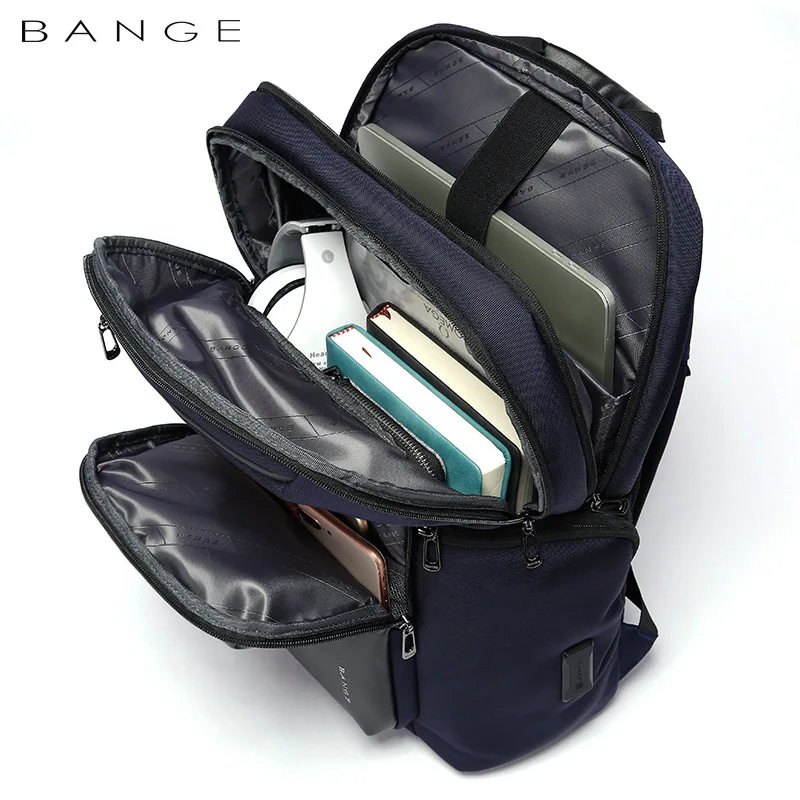 Bange-grande capacidade mochila anti-roubo para laptop, impermeável, mochila de viagem masculina para adolescente, 15.6 ", novo, 2023