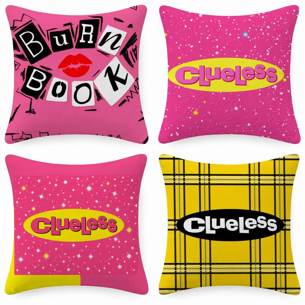 Film Comedy C-Clueless Cushion Cover Soft Short Plush Anti-Mite Sofa Bedroom Den Car Dorm Decor Gifts