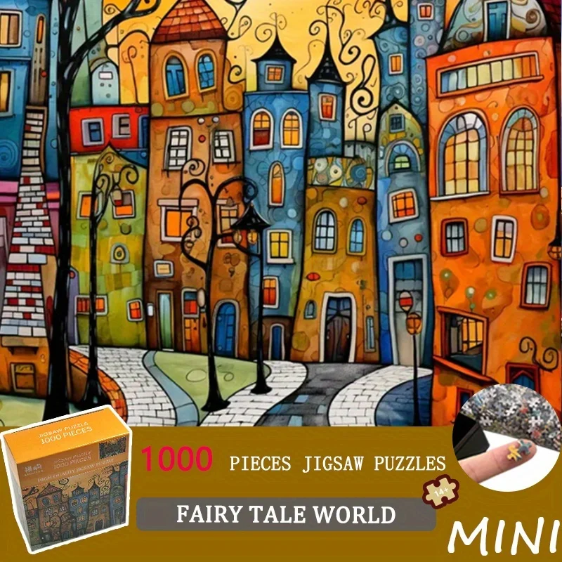 

Fairy Tale World 1000-Piece Mini Jigsaw Puzzle Magical Christmas GiftTrending Holiday Present Enchanted Art 15x10 Inches