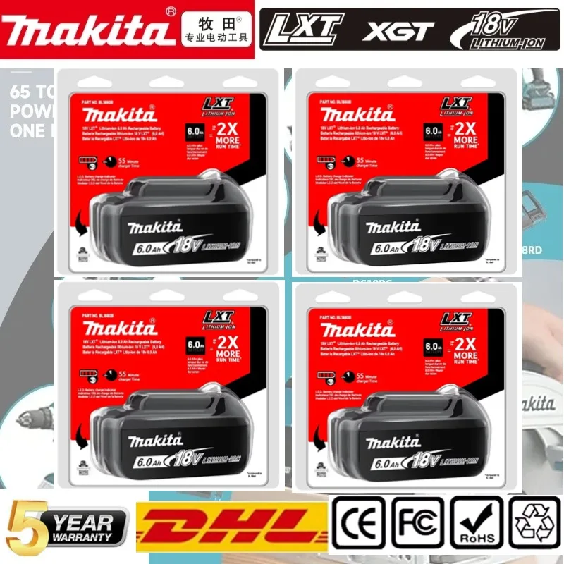 

Makita 18V 6.0Ah Rechargeable LED BatteryFor Makita BL1830B BL1840B BL1850B BL1860B Power Tools Battery【Fast delivery】⚡