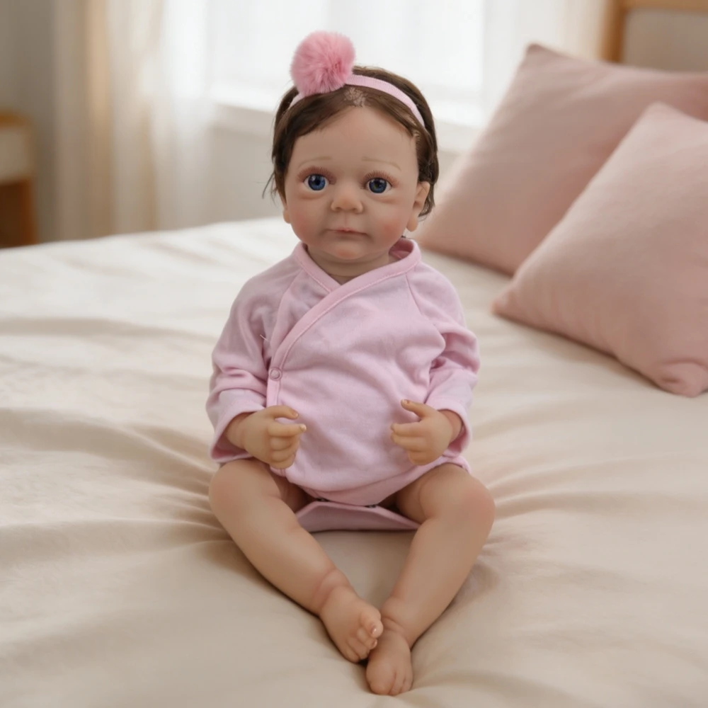 46cm/18inch simulated girl doll all vinyl hair transplantation doll with accessories Can take a shower Comb the hair toy gift