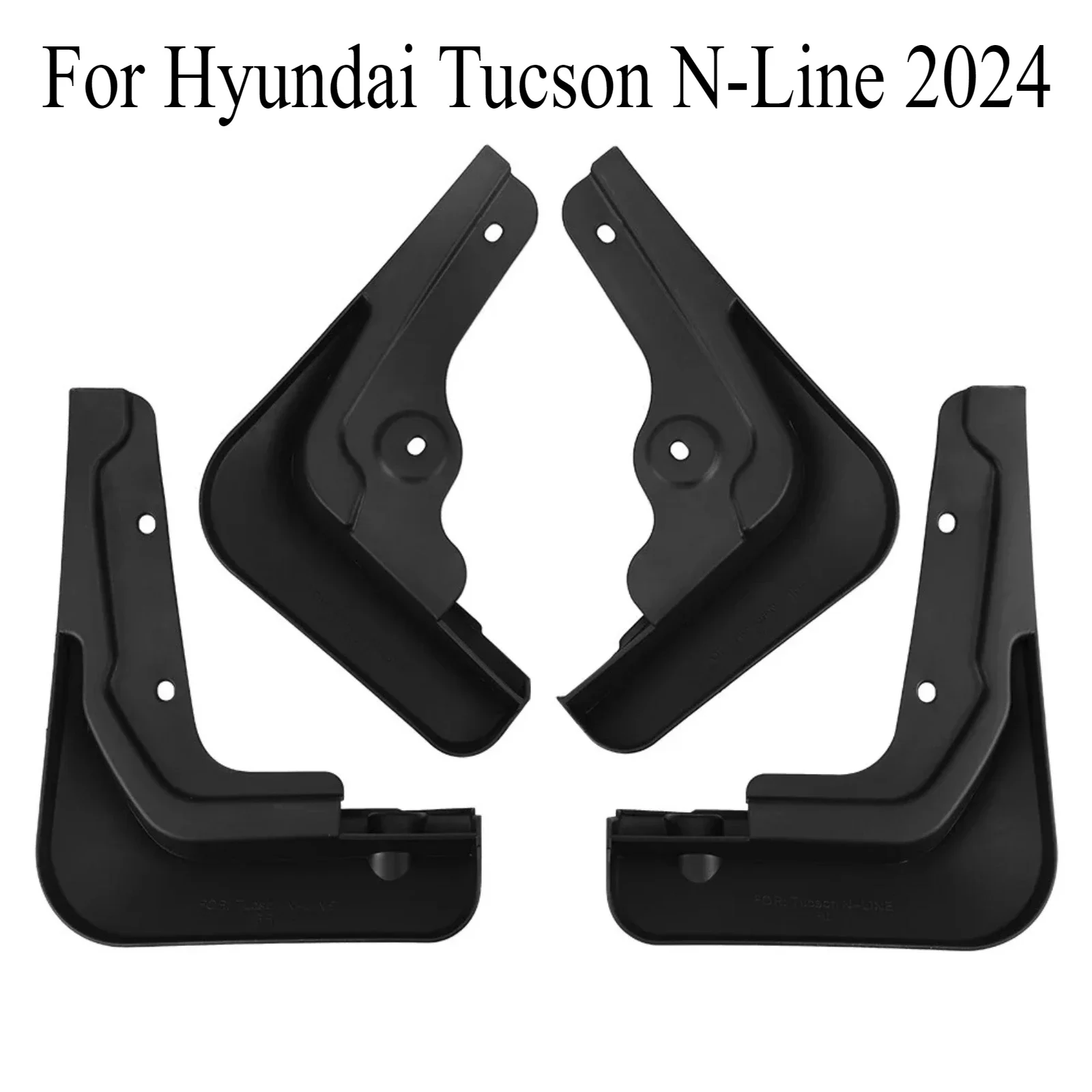 Soft Rubber Mud Flaps Splash Guards Durable Car Exterior Fender Protection Accessories Decor For Hyundai Tucson N-Line 2024