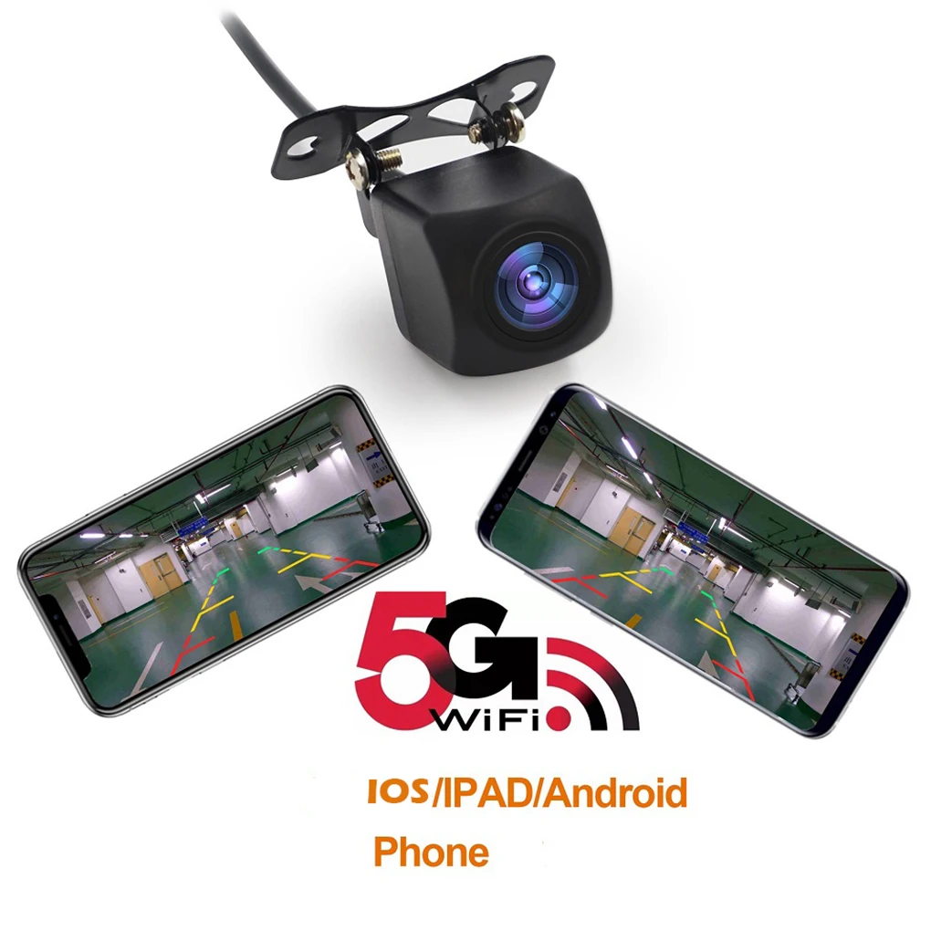 Car Rear Front View 5G WiFi Camera with Auxiliary Line Bus Truck USB Powered Reversing Camcorder Screw Mounted