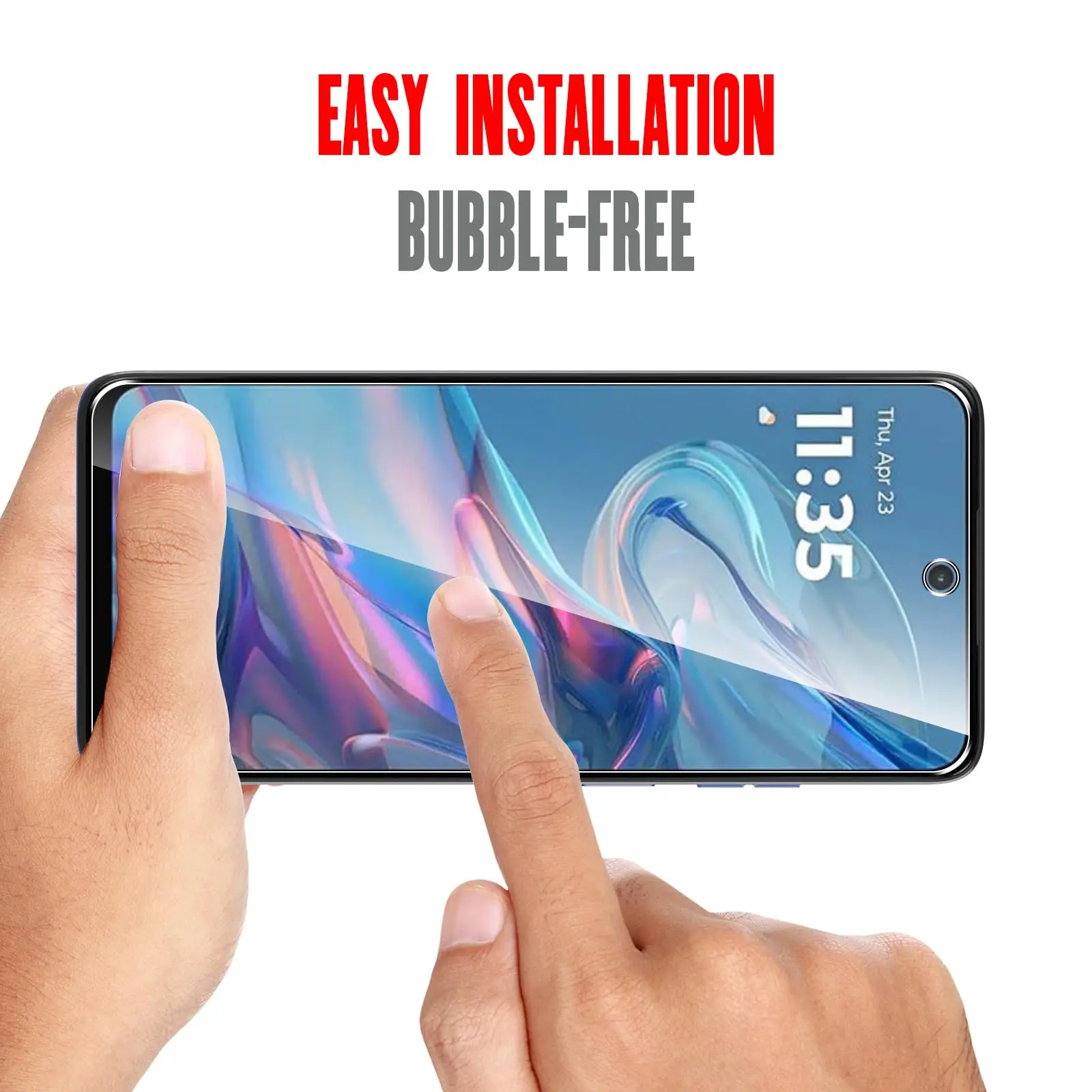 Screen Protector For Moto G75 5G Motorola 6.78 inch, Tempered Glass HD Crystal  mica 9H Anti Scratch Case Friendly High Aluminum