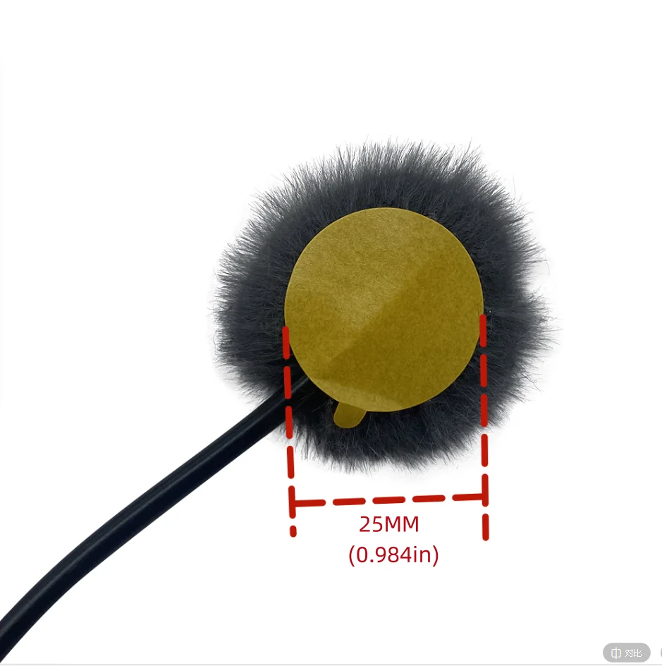 Fur Circles Reusable Furry Soft Covers With Sticker That Provide a Shield Against the Wind and Camouflage for Lavalier Mics