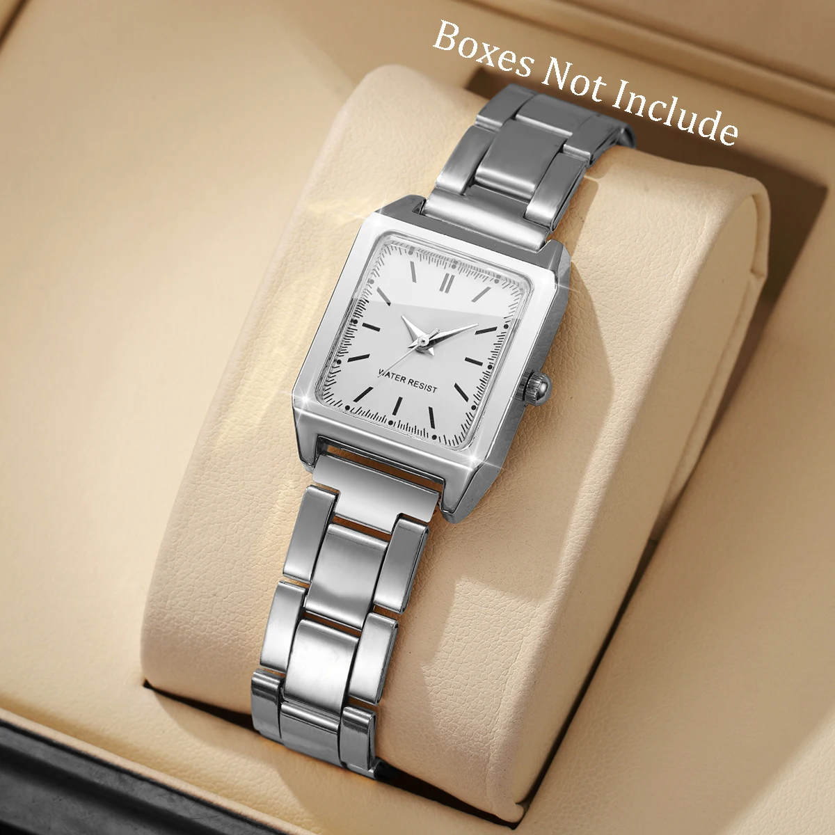 1Pcs Women's Watch Fashion Casual Square Scale Dial Trendy Temperament Quartz Watch (box Not Included)