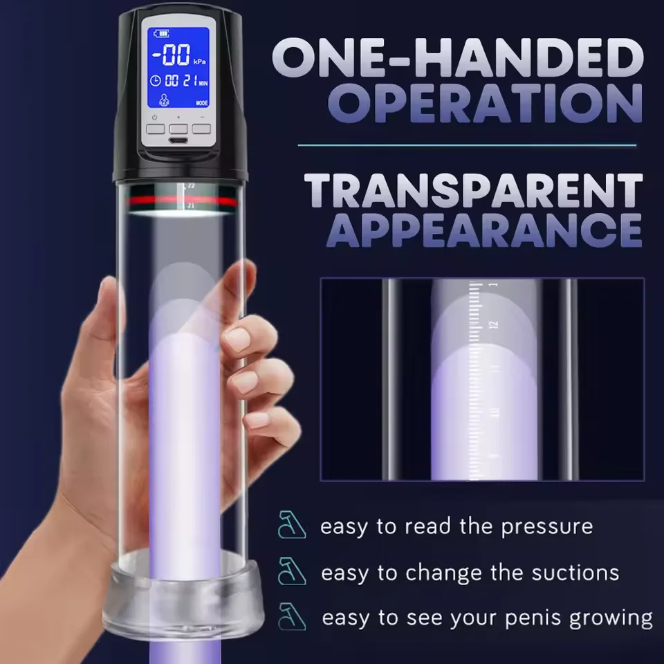 Penis Pump Automatic Vacuum Suction Electric Male Delay Enlargement Glans Blowjob Masturbation Adult Sex Toys for Men 18+ view 5