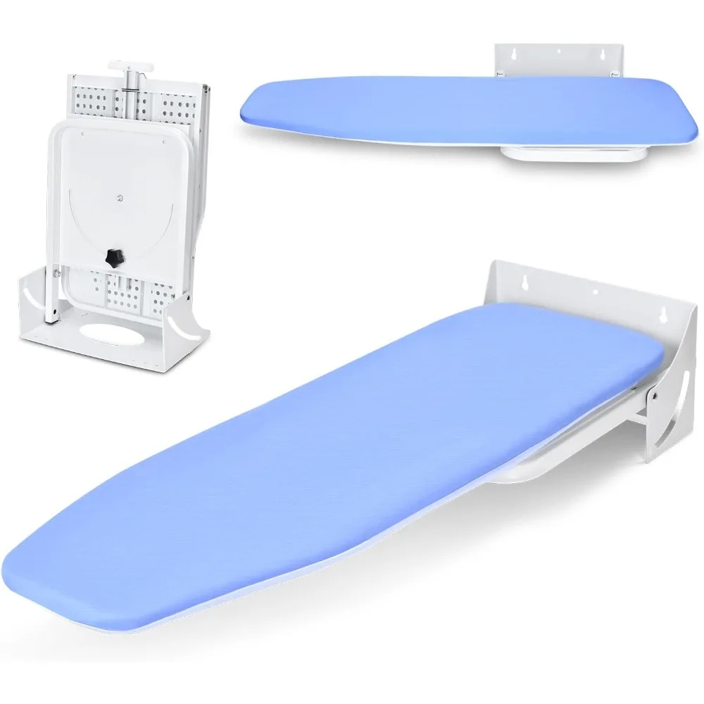 

Wall Mounted Ironing Board 38.7 x 12 Inch, 180° Swivel Heavy Duty Ironing Board with Heat Resistant Cover, Space Saving Wall Mou