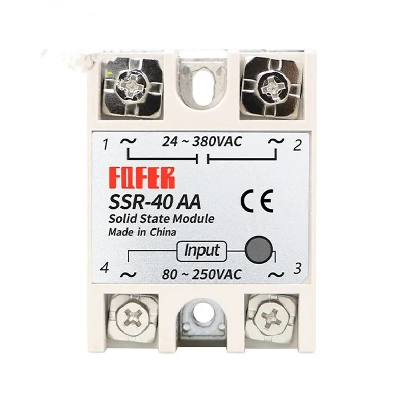 1PC 10A 25A 40A 60A AC-AC Single Phase Solid State Relay  SSR SSR-10AA SSR-25AA SSR-40AA SSR-60AA 80-250V 220V TO 24-380V