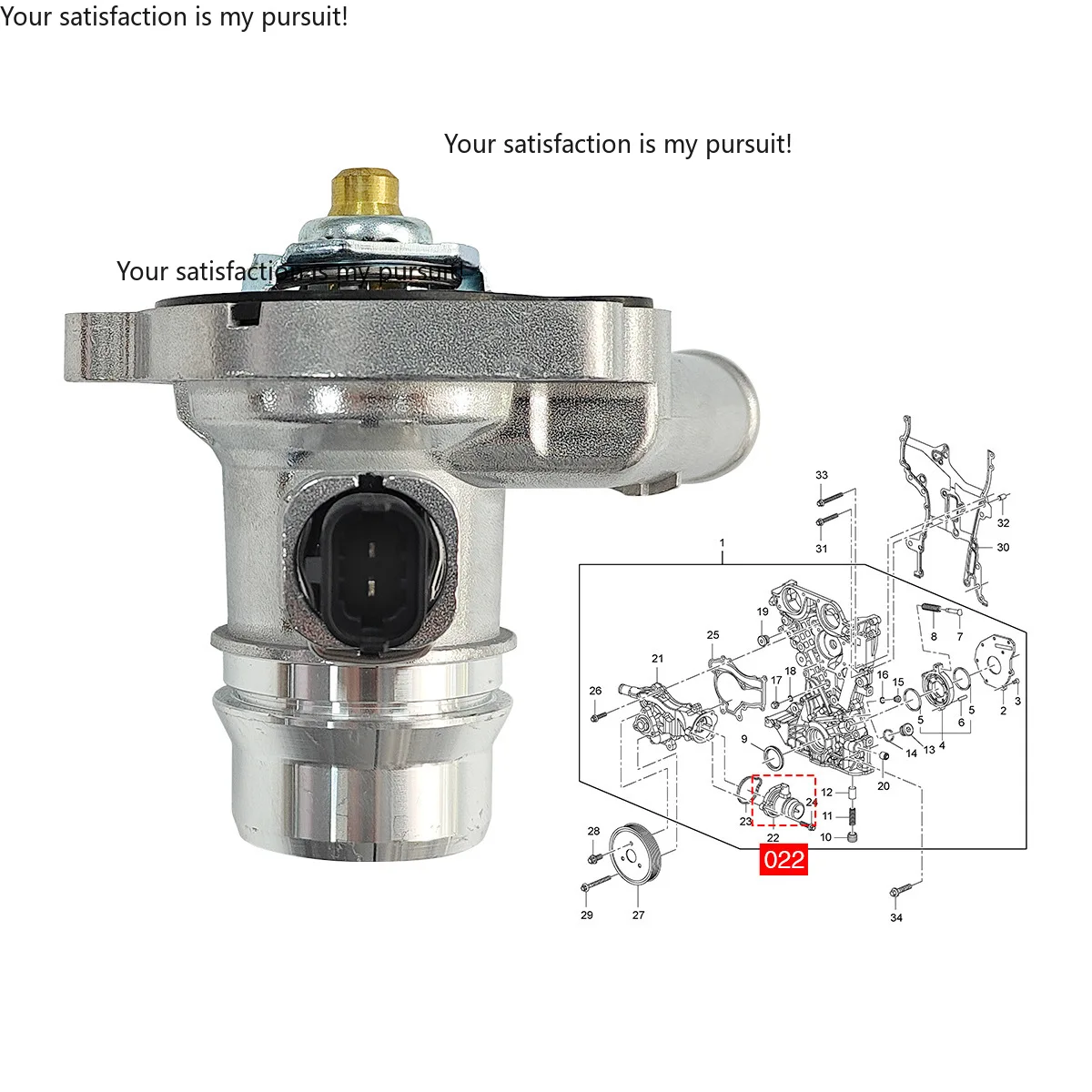 For Chevrolet Cruze Opel Mokka Thermostat 55593034 55579010 25200455