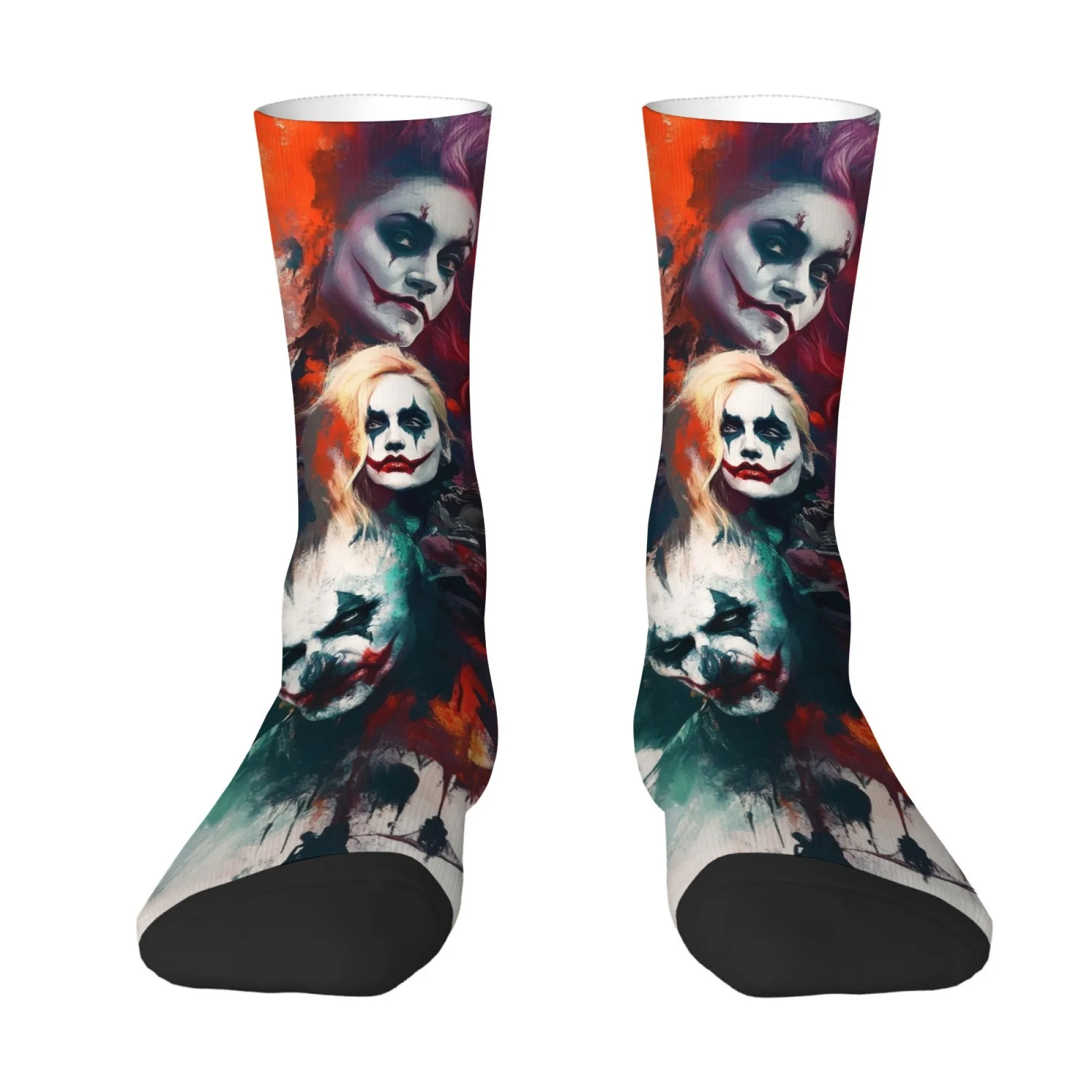 

Clown Socks Soft Comfortable Skin-Friendly Men's Socks Outdoors Sports Fitness Street Basketball Novelty Wear Compression Socks