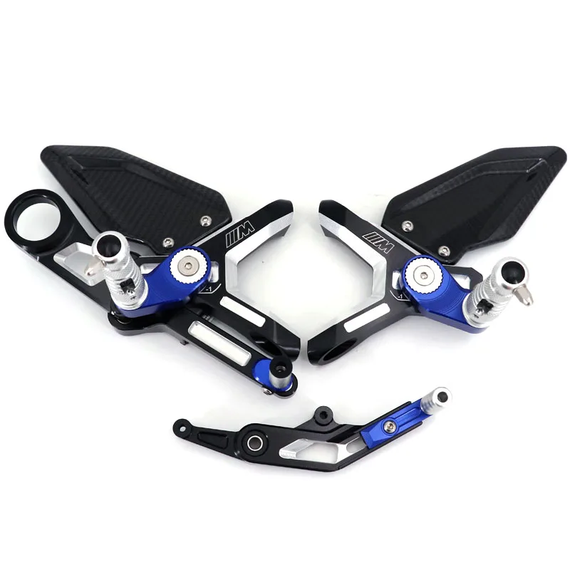 Carbon Fiber Footrest Foot Pegs for BMW S1000RR M1000RR 2019-2024 Heel Wing Adjuster Rearset Motorcycle Accessories