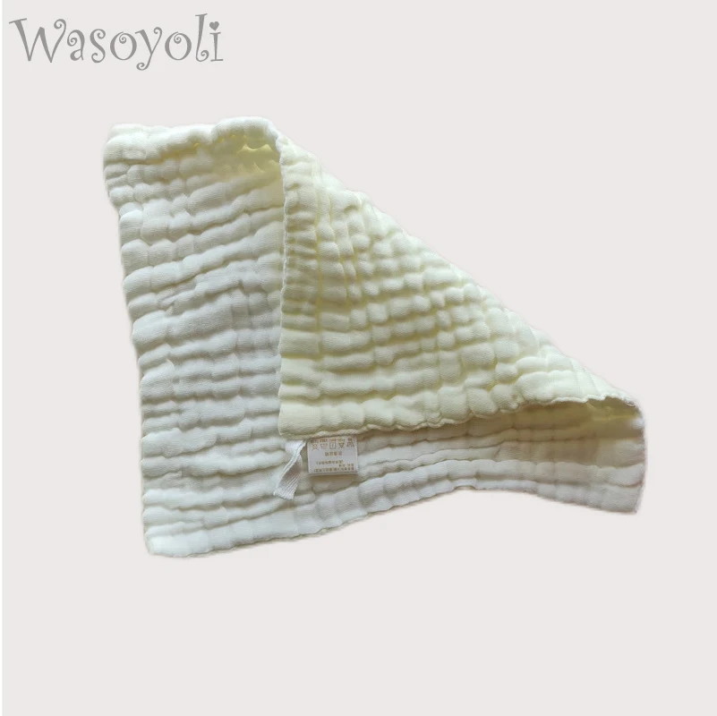 

1 Piece Wasoyoli Burp Cloths 30*30CM Baby Handkerchief 6 Layers 100% Muslin Cotton Pure Color Soft Infant Kids Towel