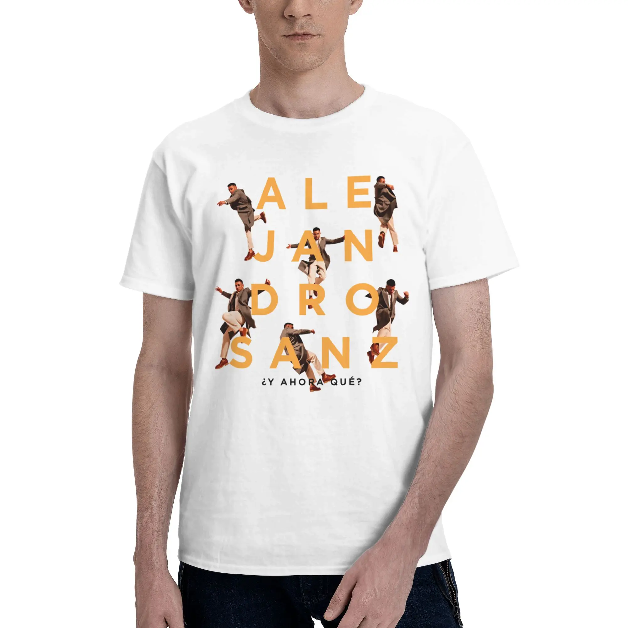 Alejandro Sanz 2026 Concert Tee Shirt for Men Women Graphic Printed T Shirts  100% Cotton Clothing