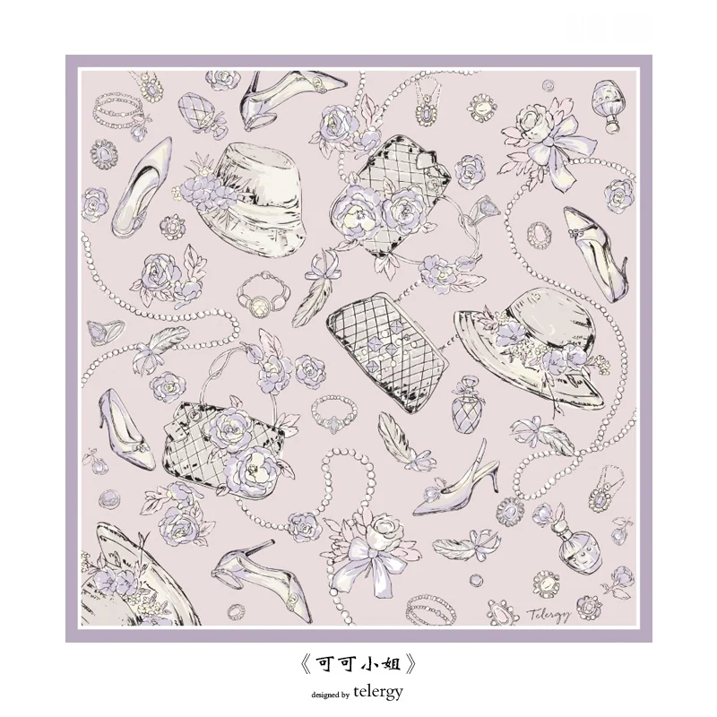 Echarpe-en-soie-violet-clair-peinte-a-la-main-polyvalente-cache-cou-pour-la-fete-des-meres-grande-echarpe-carree-decorative-par-telergy